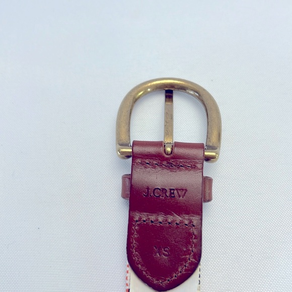 J Crew Orange, Blue & Cream Woven Chevron Belt - Picture 4 of 5